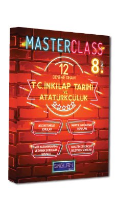 8. Sınıf Masterclass T.C. İnkılap Tarihi ve Atatürkçülük 12 Deneme Sınavı (Sağlam Test)