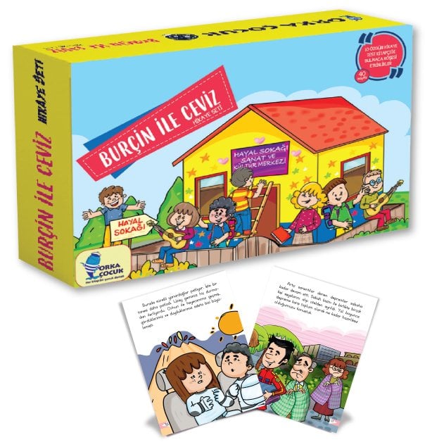 BURÇİN İLE CEVİZ HİKÂYE SETİ (10 KİTAP) (Orka Çocuk)