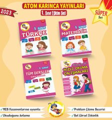 1. Sınıf Eğitim Seti Süper Set (4 Kitap) (Atom Karınca Yayınları)