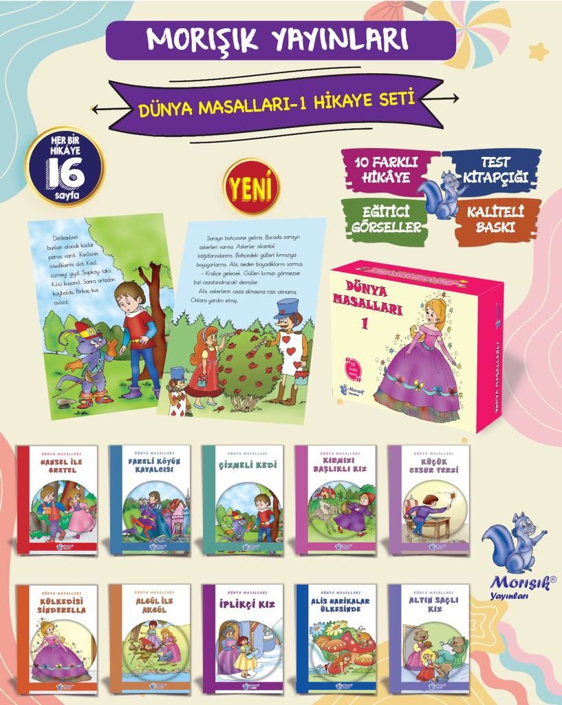 DÜNYA MASALLARI DİZİSİ-1 (10 Kitap) (MORIŞIK)