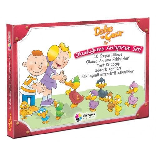 DEFNE VE ÇINAR İLE OKUDUĞUMU ANLIYORUM SERİSİ (10 KİTAP) (Dörtrenk)