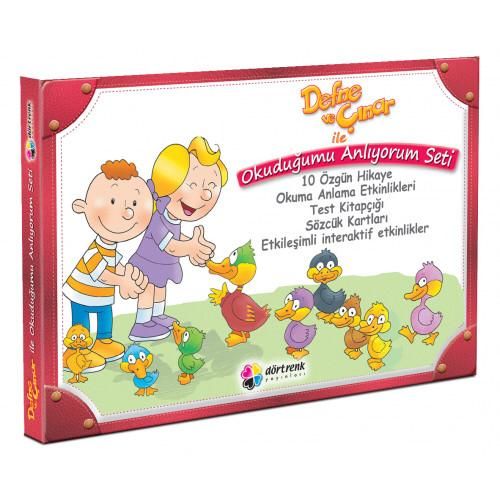 DEFNE VE ÇINAR İLE OKUDUĞUMU ANLIYORUM SERİSİ (10 KİTAP) (Dörtrenk)