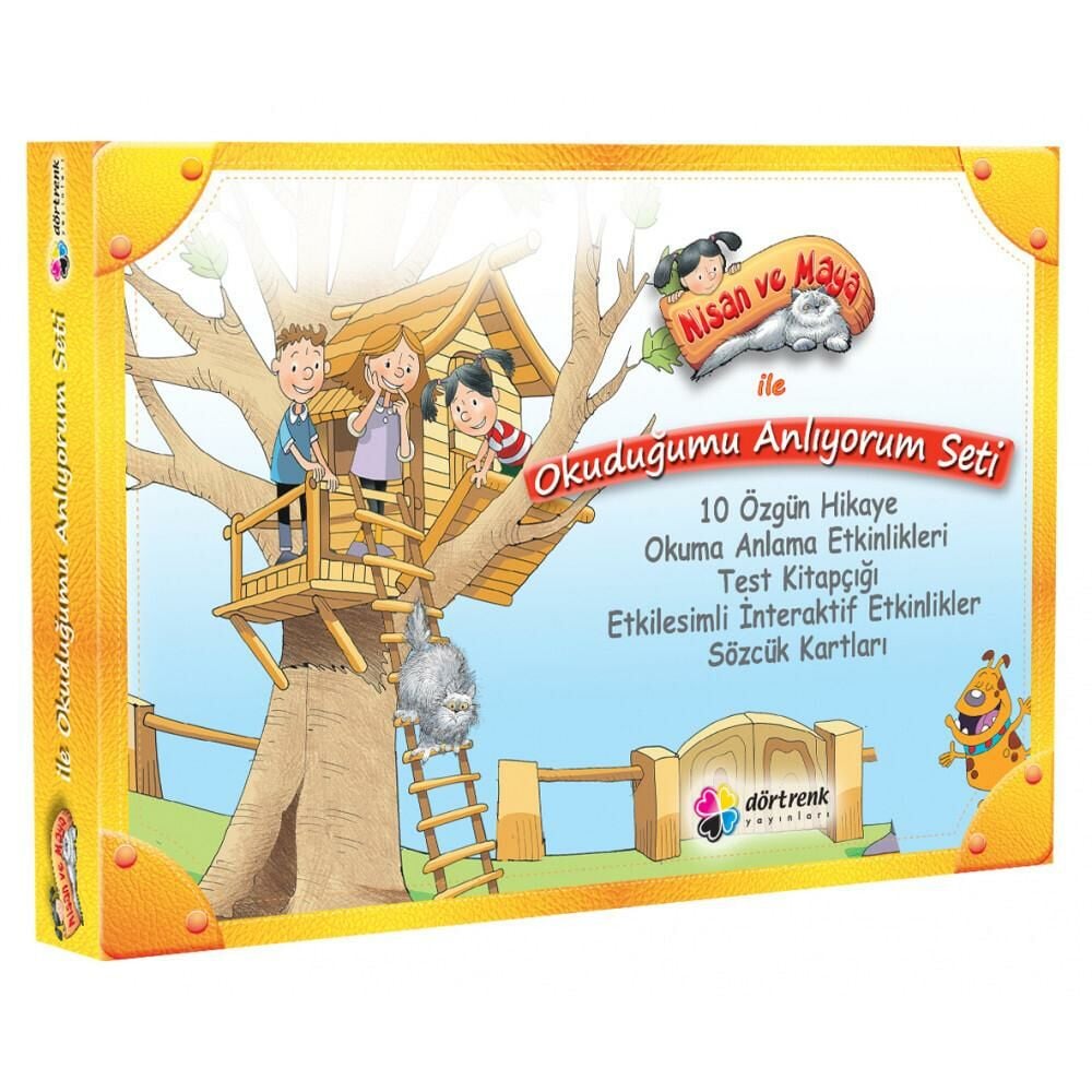 NİSAN VE MAYA İLE OKUDUĞUMU ANLIYORUM SERİSİ (10 KİTAP) (Dörtrenk)