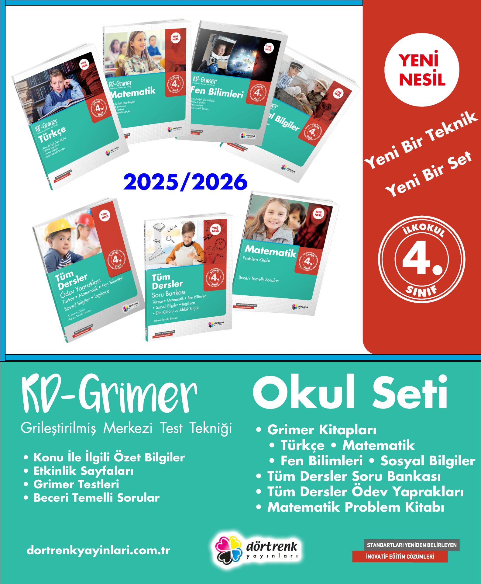 4. SINIF RD-GRİMER OKUL SETİ (7 KİTAP-FULL SET) ÇANTALI