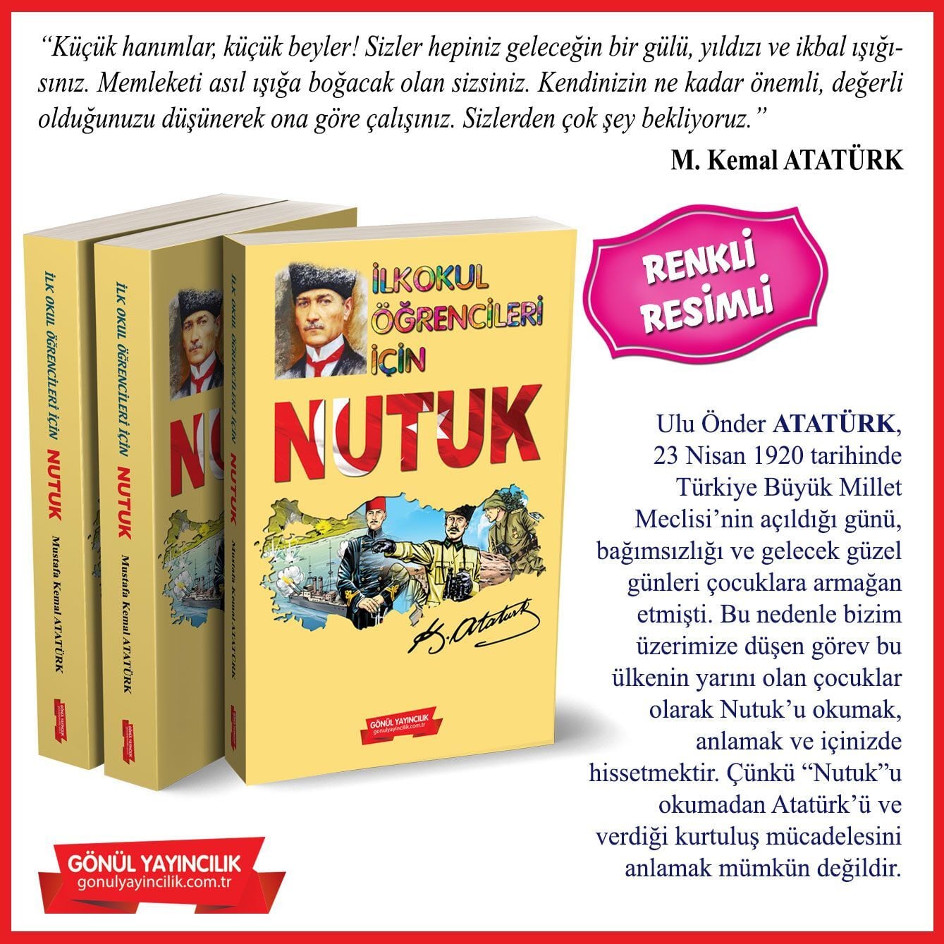 GÖNÜL-İLKOKUL ÖĞRENCİLERİ İÇİN NUTUK