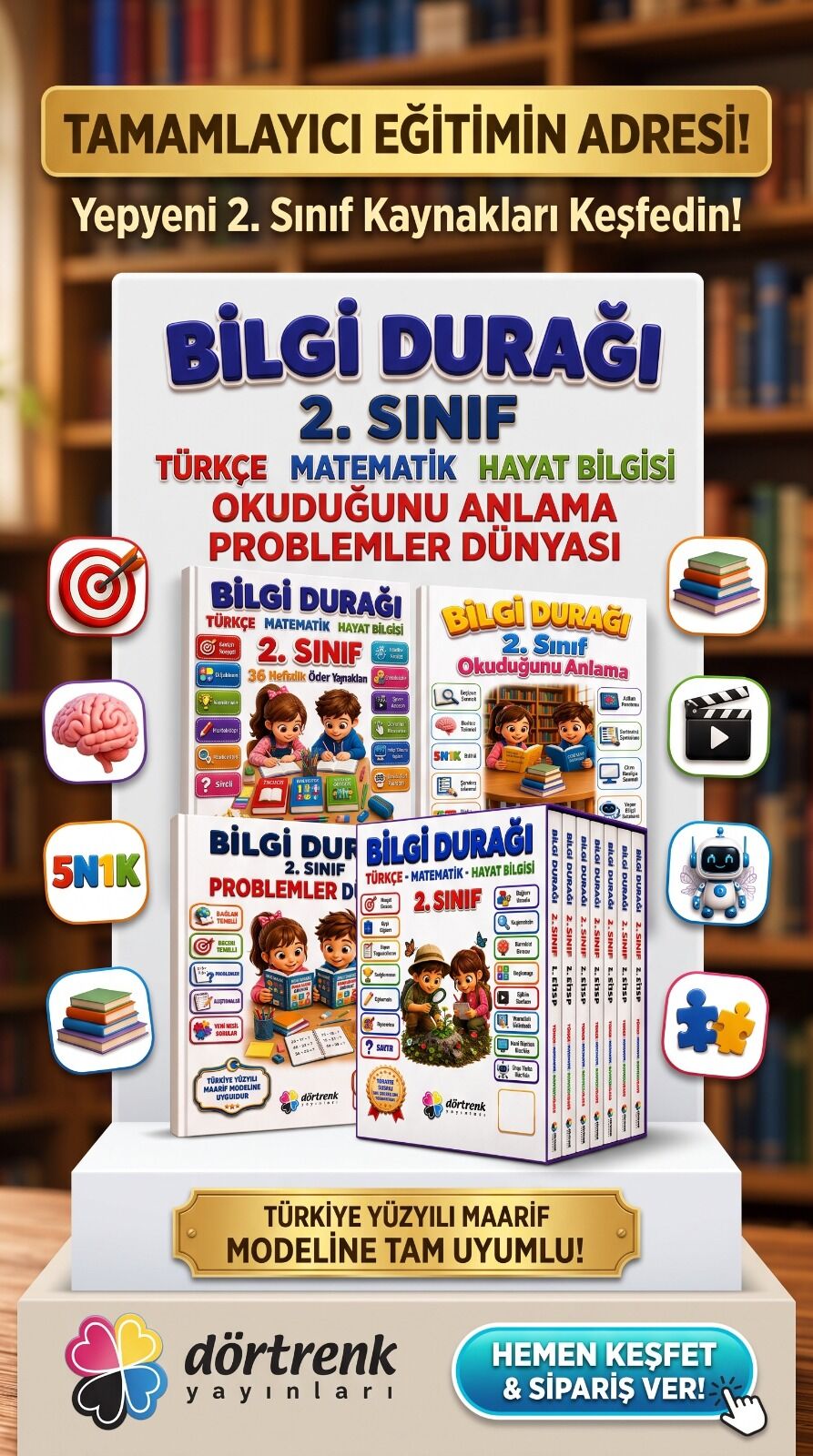 2. SINIF BİLGİ DURAĞI EĞİTİM SETİ - 10 KİTAP